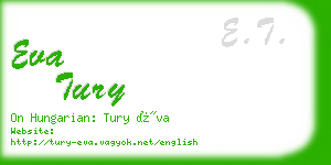 eva tury business card